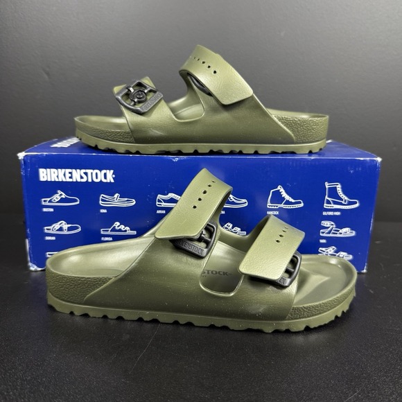 Birkenstock Gizeh Sandals Eva Women's EU 36 US 5 Khaki Green BNIB Thong Toe - Picture 1 of 12